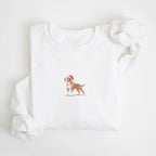 Pit Bull Type Brindle and White Christmas Sweatshirt