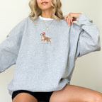 Pit Bull Type Brindle and White Christmas Sweatshirt