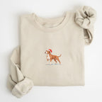 Pit bull type red and white  Christmas Sweatshirt