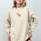 Pit bull type red and white  Christmas Sweatshirt
