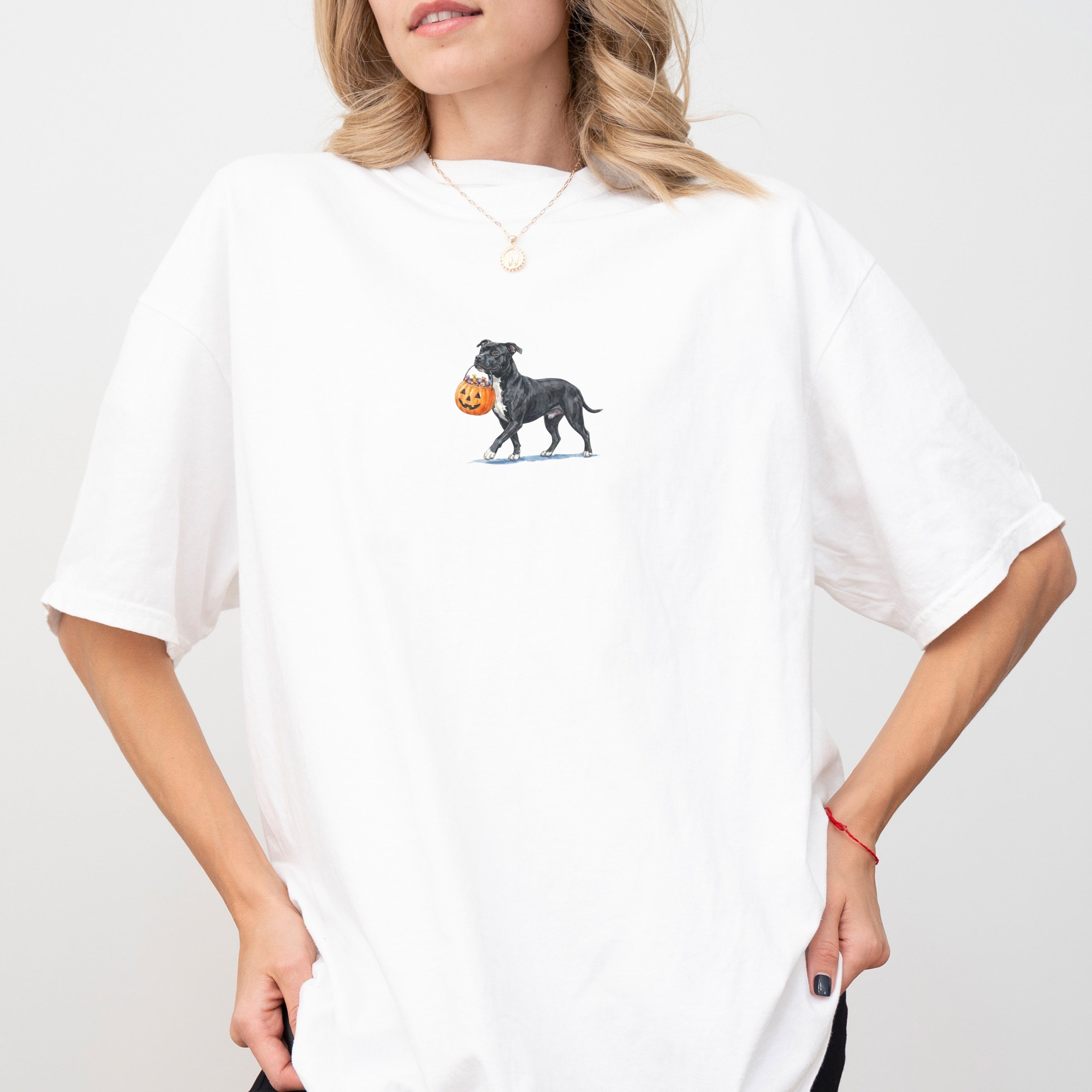 Pitbull Black Halloween T-shirt