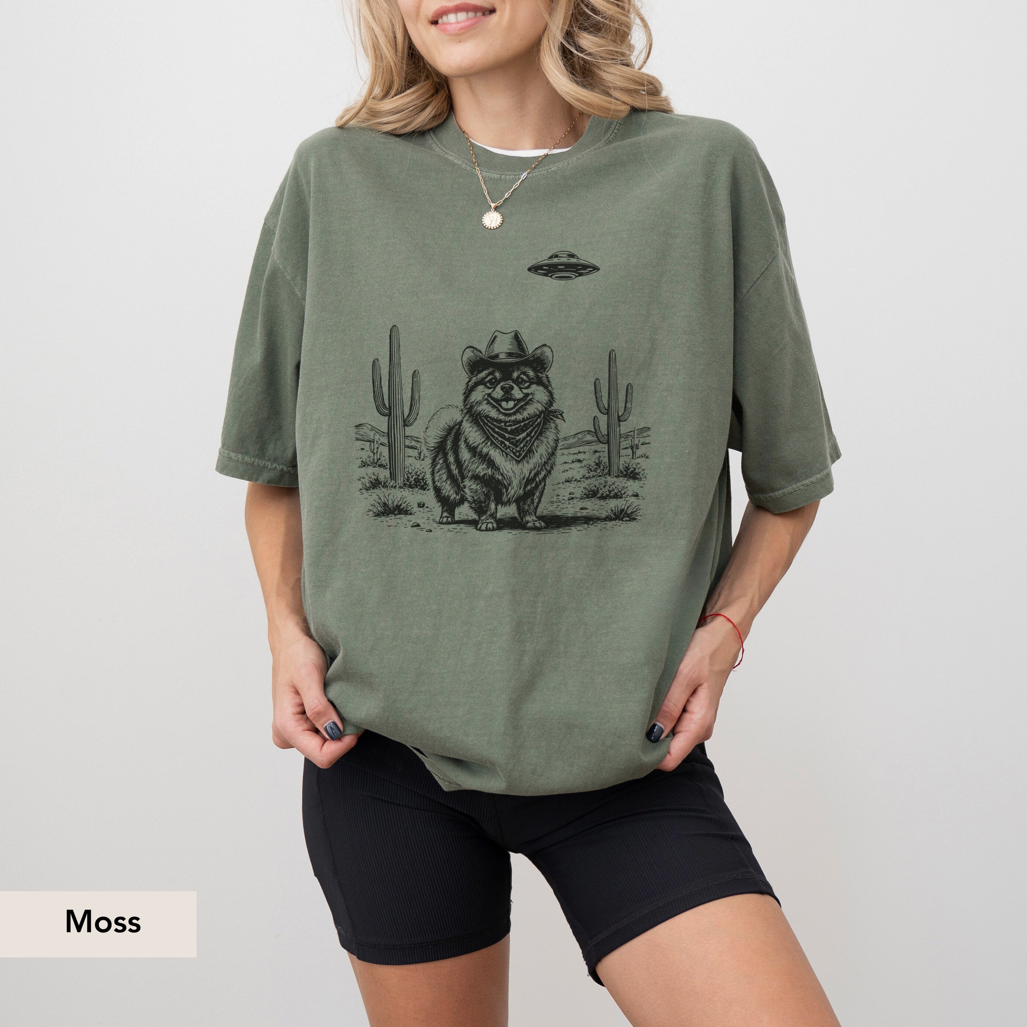 Pomeranian UFO shirt