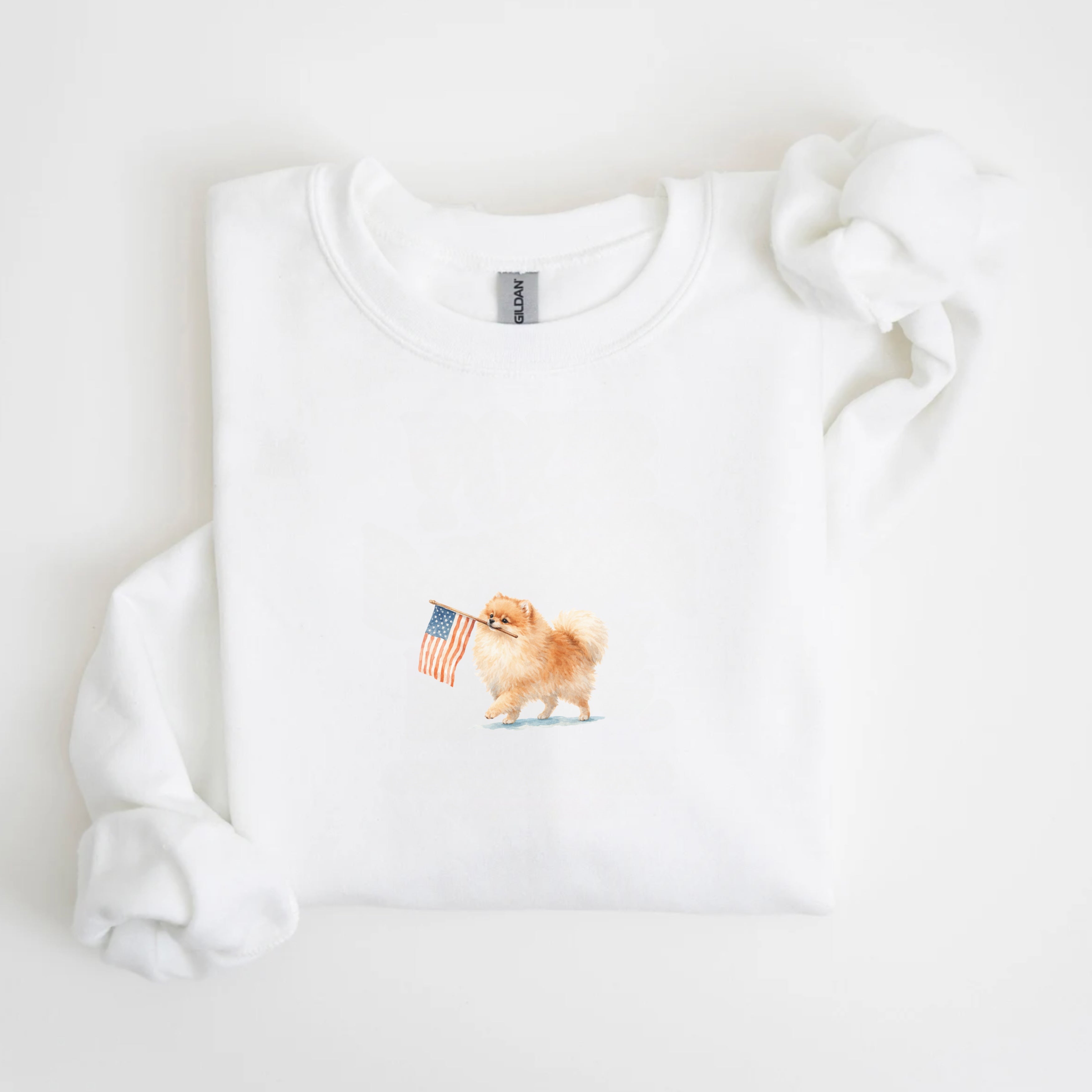 Pomeranian US Flag Sweatshirt