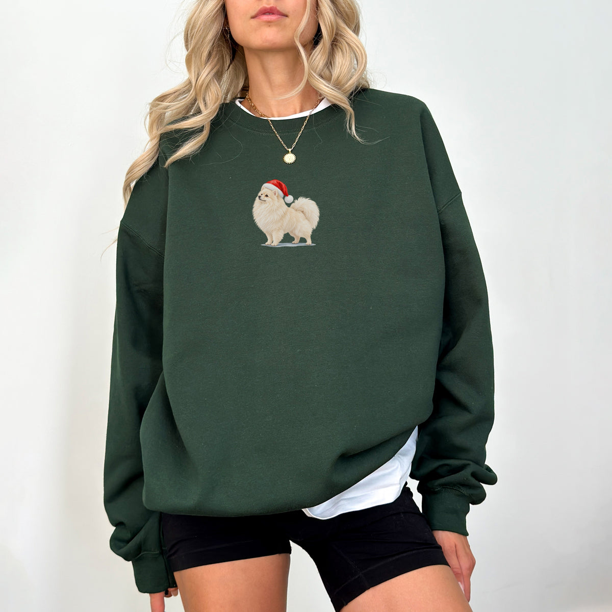 Pomeranian cream  Christmas Sweatshirt