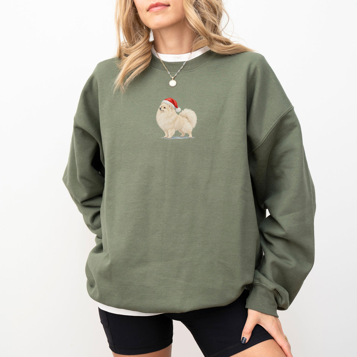Pomeranian cream  Christmas Sweatshirt