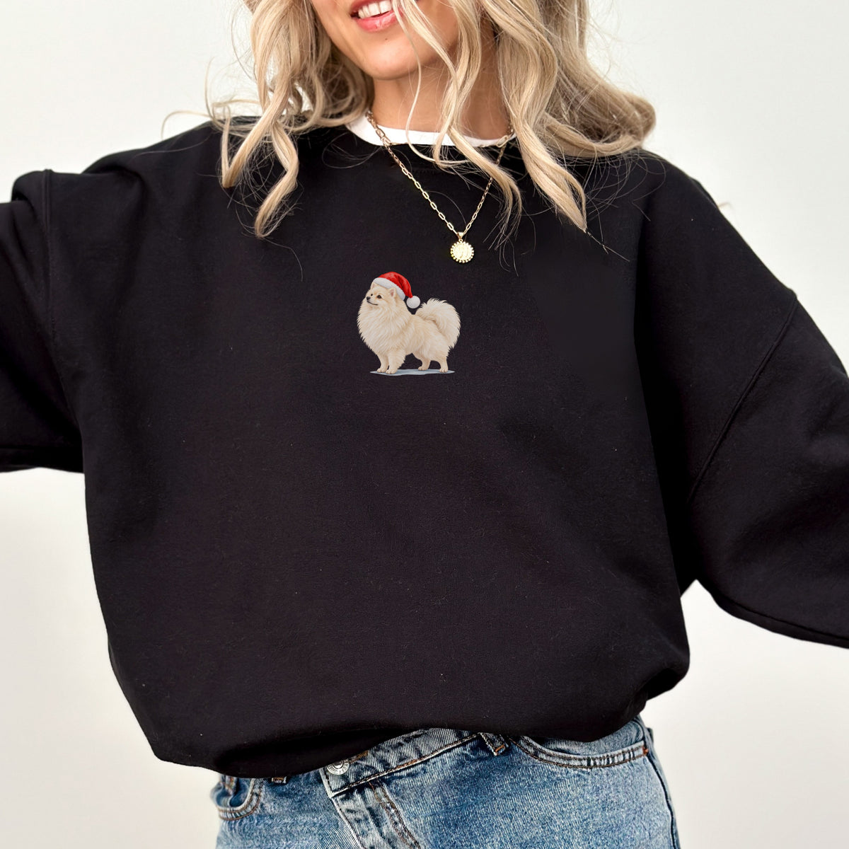 Pomeranian cream  Christmas Sweatshirt