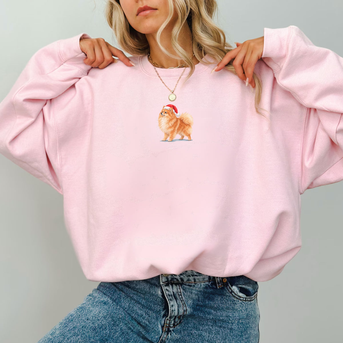 Pomeranian orange  Christmas Sweatshirt