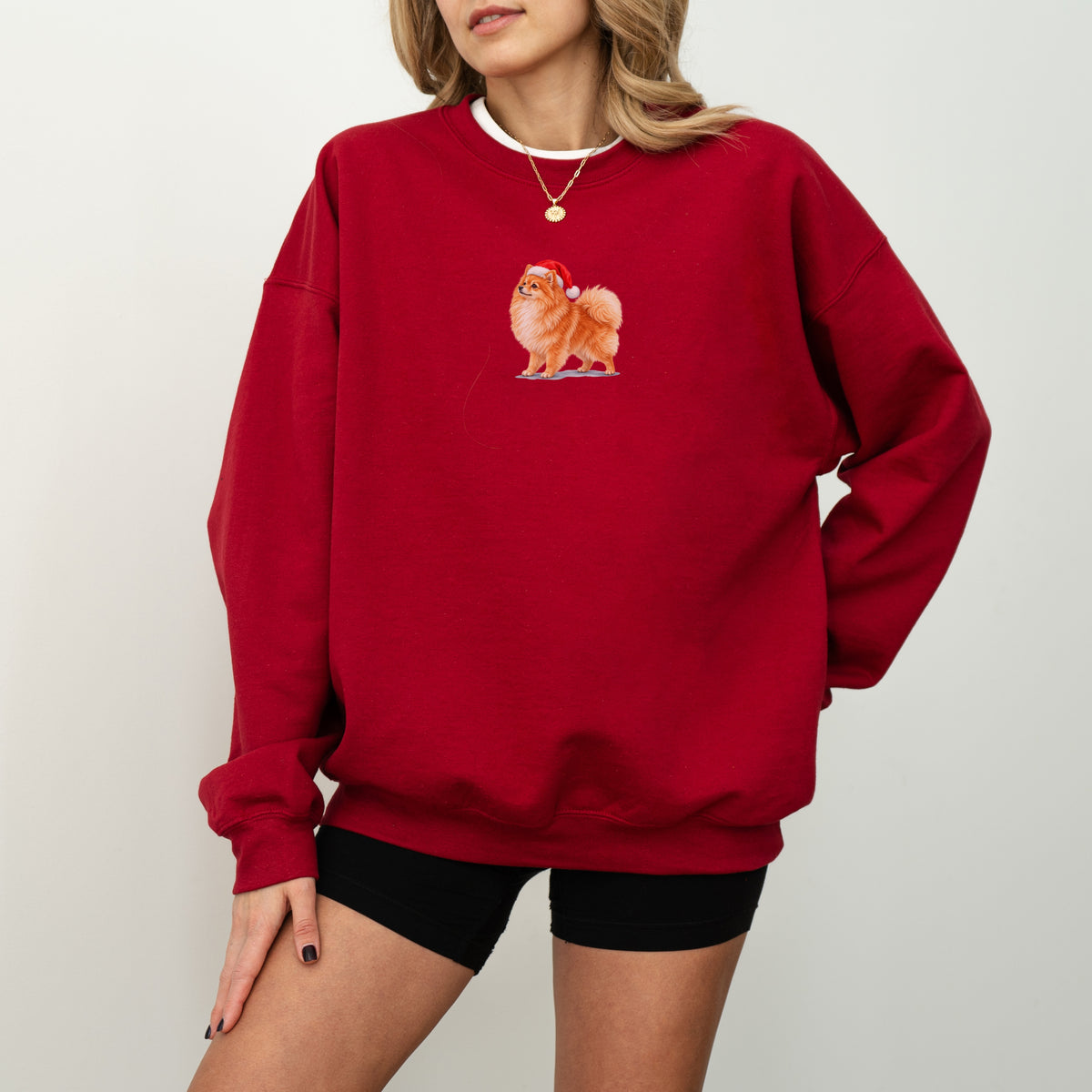 Pomeranian orange  Christmas Sweatshirt