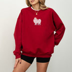 Pomeranian white Christmas Sweatshirt