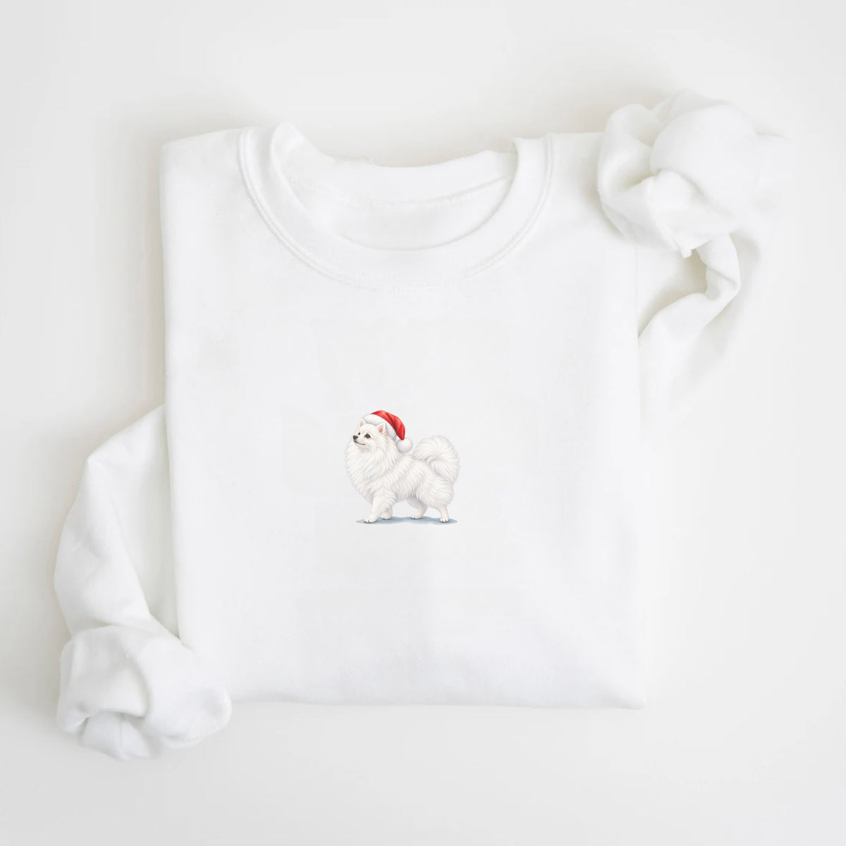 Pomeranian white Christmas Sweatshirt