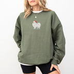 Pomeranian white Christmas Sweatshirt