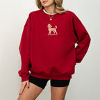 Poodle Cream Christmas Sweatshirt