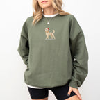 Poodle Cream Christmas Sweatshirt
