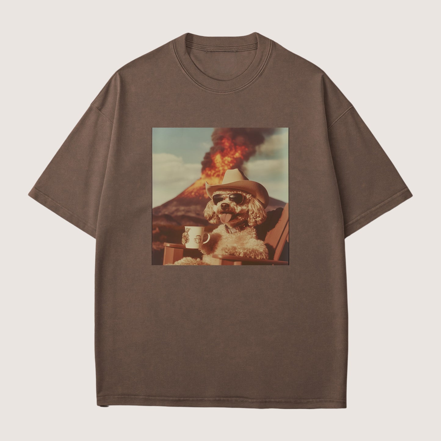 Poodle Dog Volcano Shirt