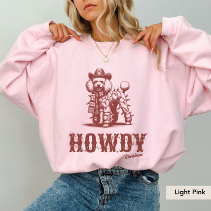 Poodle Howdy Christmas Sweatshirt