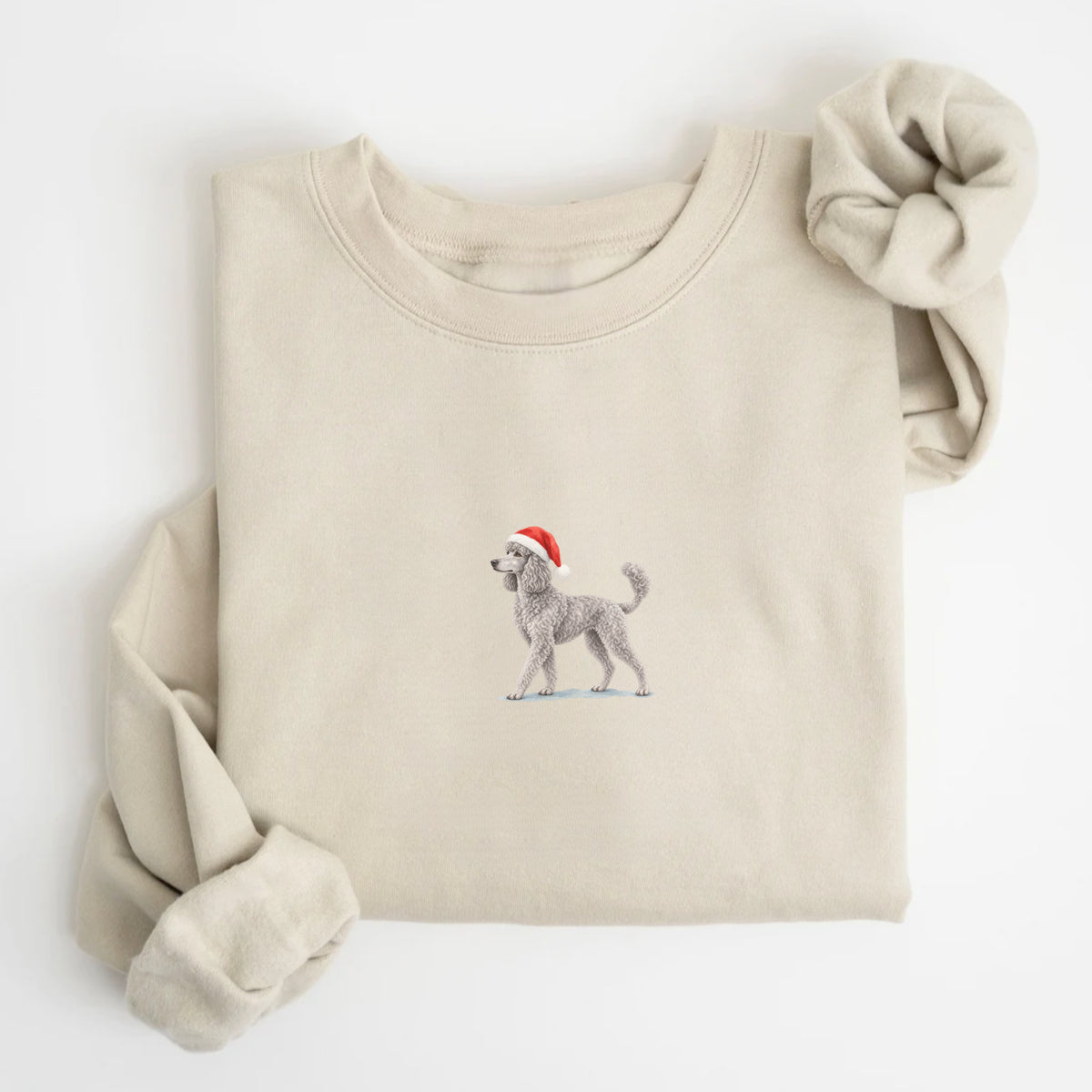 Poodle Silver Christmas Sweatshirt