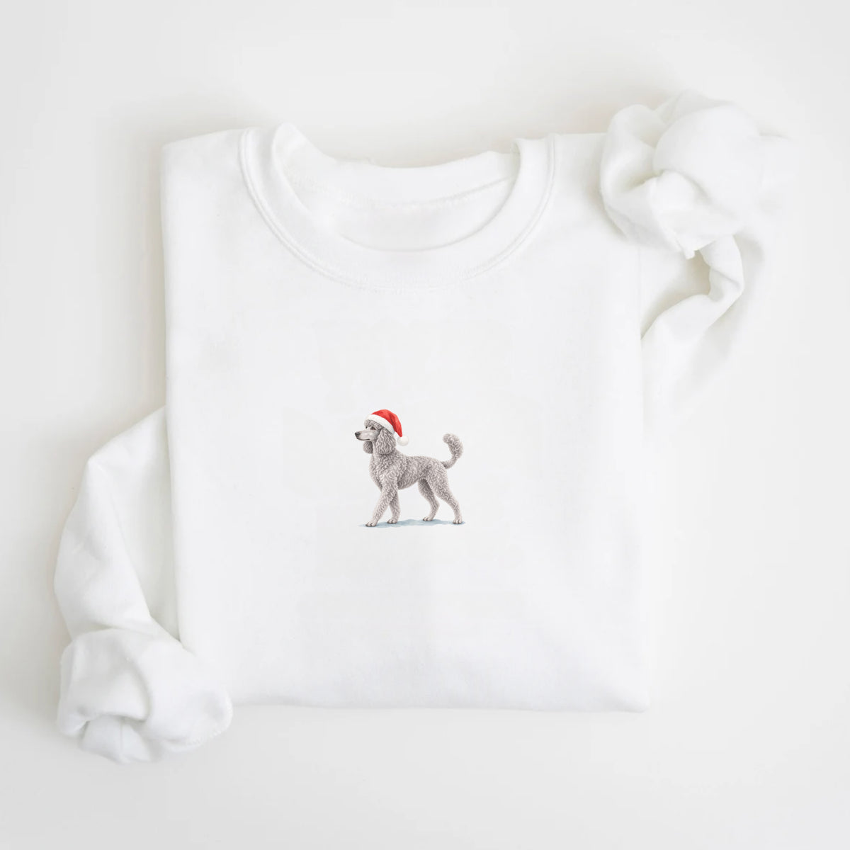 Poodle Silver Christmas Sweatshirt