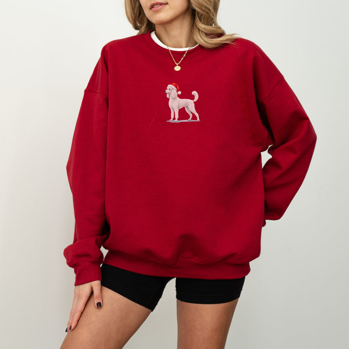 Poodle White Christmas Sweatshirt