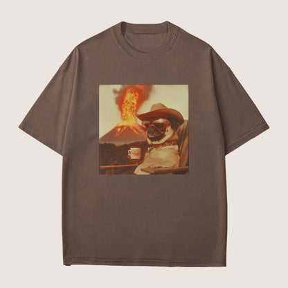 Pug Dog Volcano Shirt