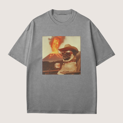 Pug Dog Volcano Shirt