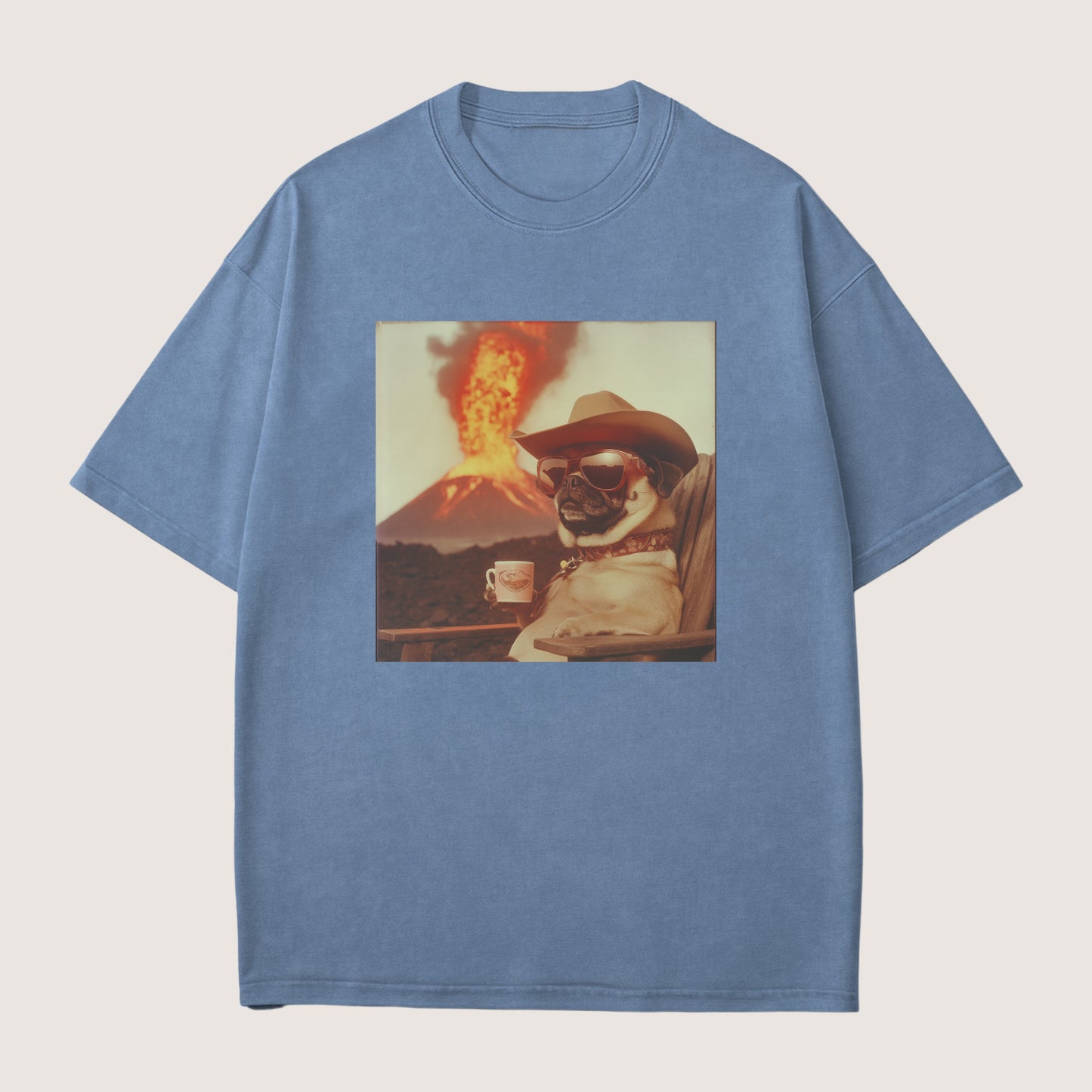 Pug Dog Volcano Shirt