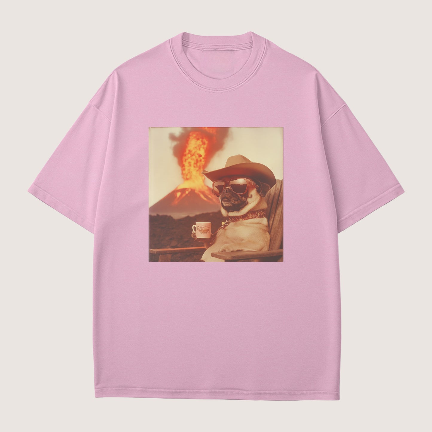 Pug Dog Volcano Shirt