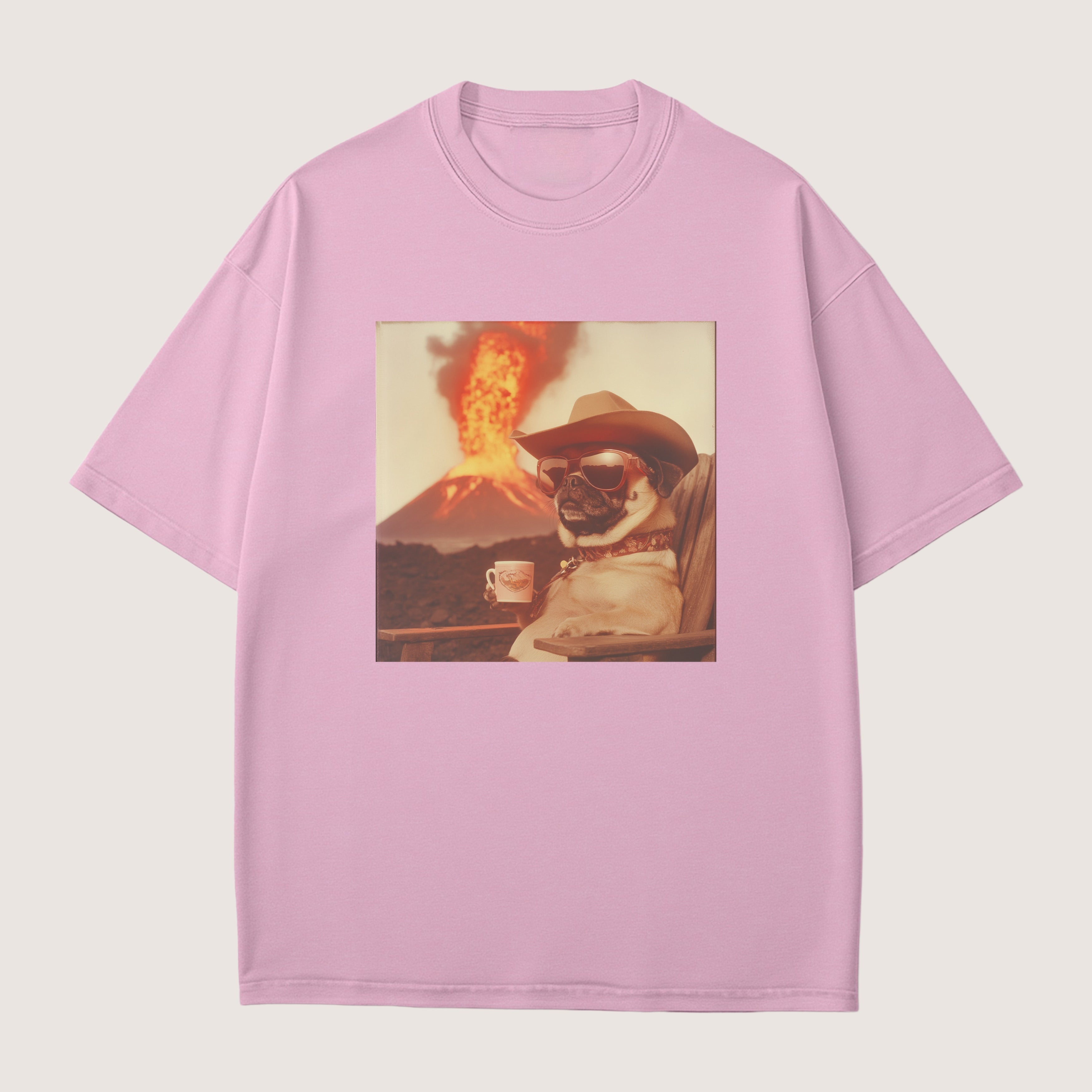 Pug Dog Volcano Shirt