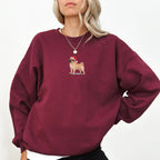 Pug Fawn Black Mask Christmas Sweatshirt