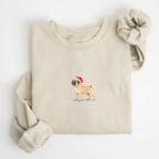 Pug Fawn Black Mask Christmas Sweatshirt