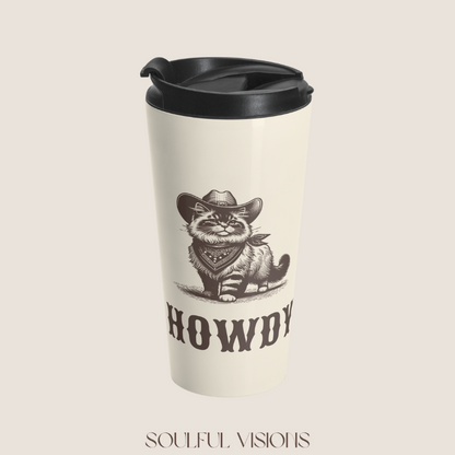 Howdy Ragdoll Cat Stainless Steel Travel Mug