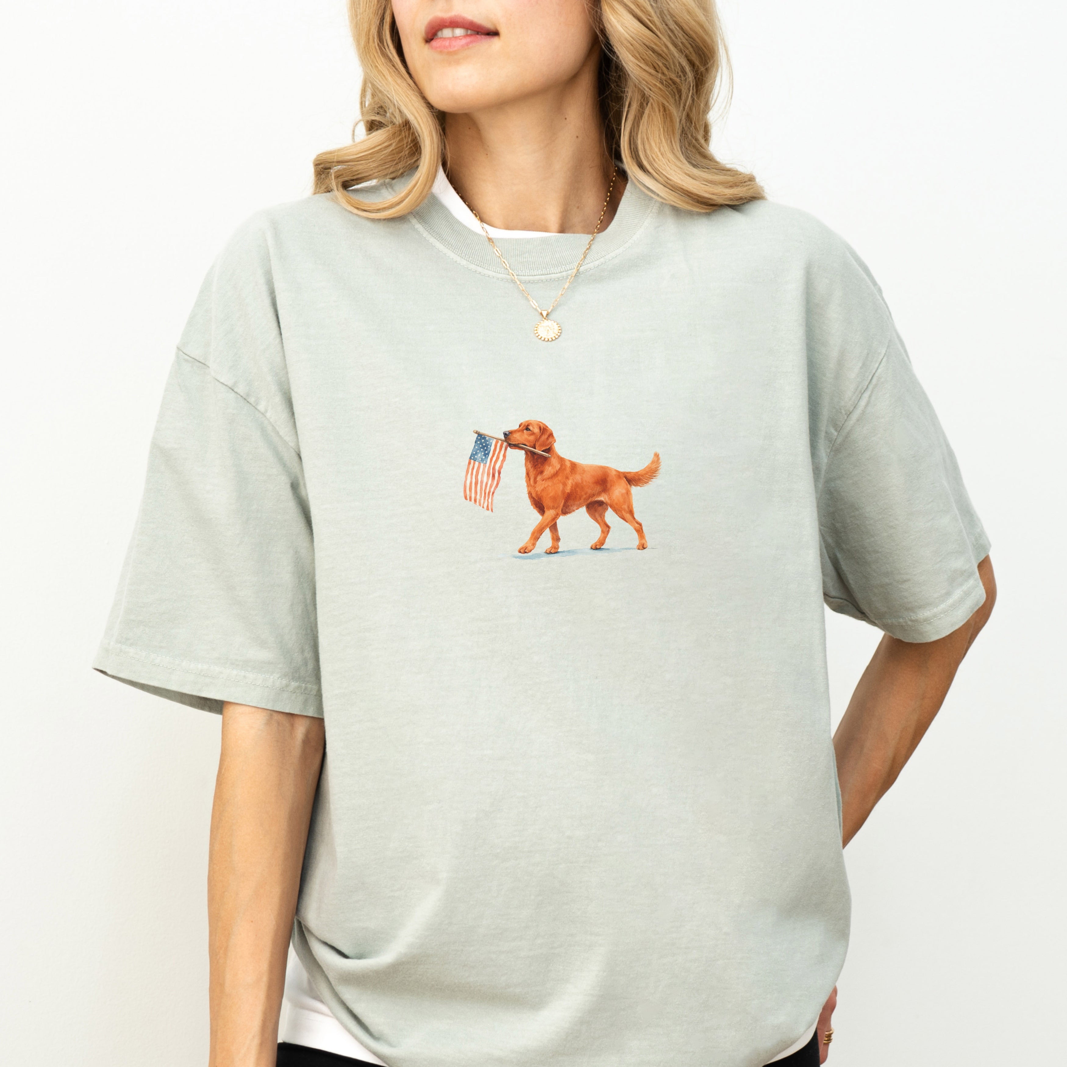 Red Fox Labrador USA T-shirt