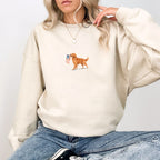 Red Golden Retriever US Flag Sweatshirt