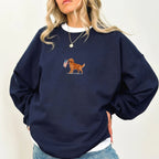 Red Golden Retriever US Flag Sweatshirt
