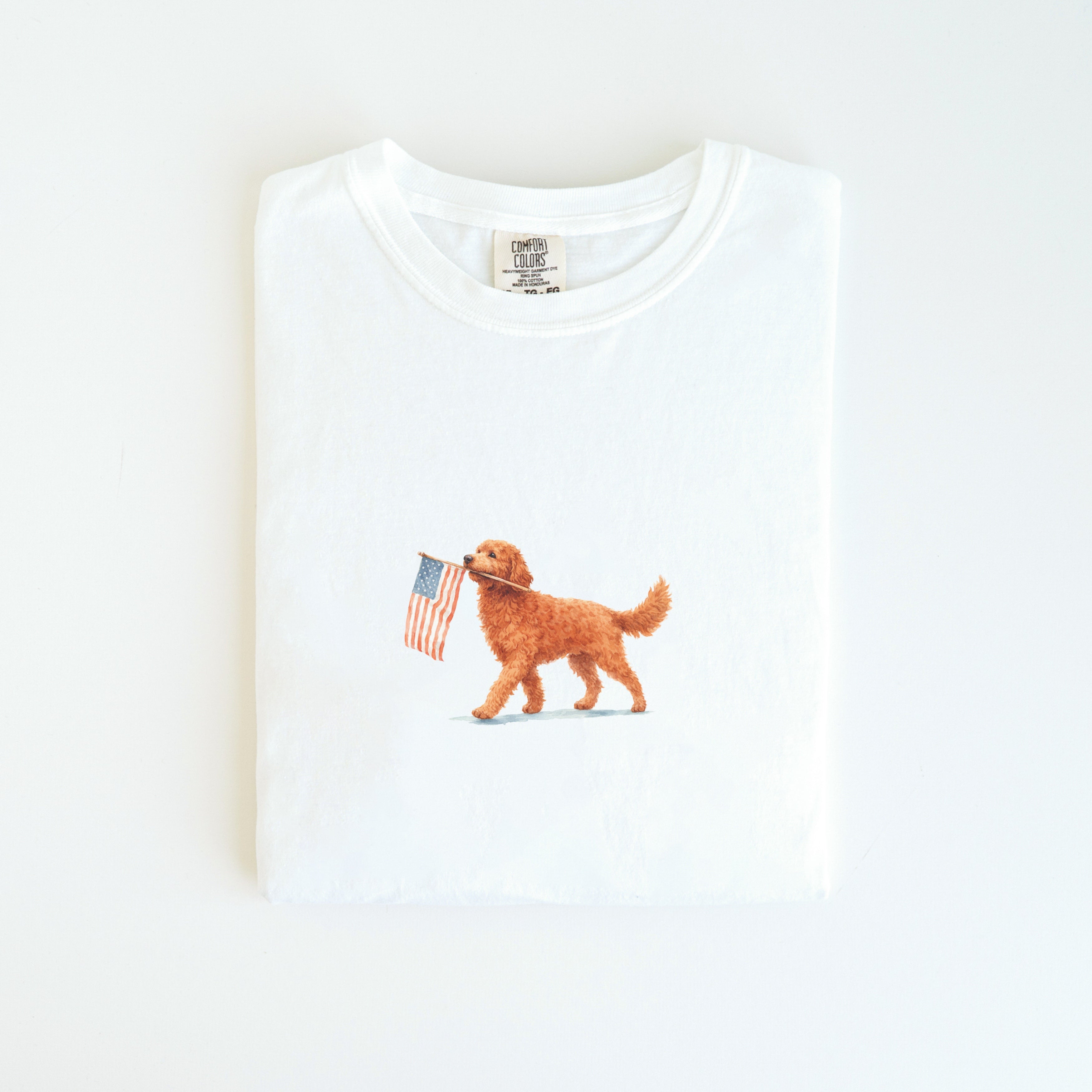 Red Goldendoodle USA T-shirt