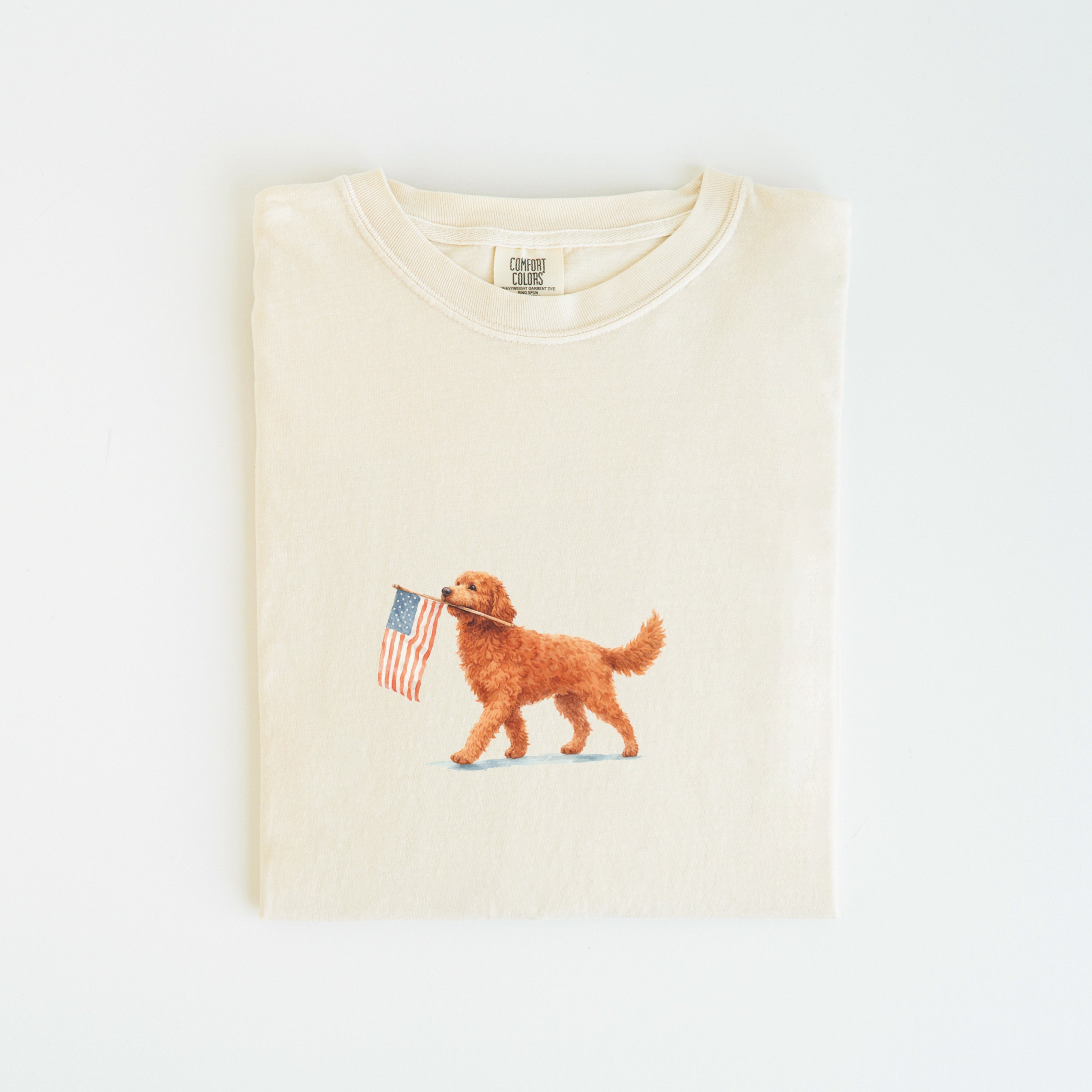 Red Goldendoodle USA T-shirt