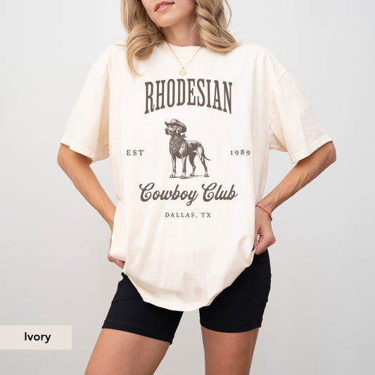 Rhodesian Ridgeback Cowboy Club Shirt