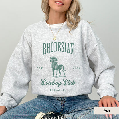 Rhodesian Ridgeback Cowboy Club Sweatshirt