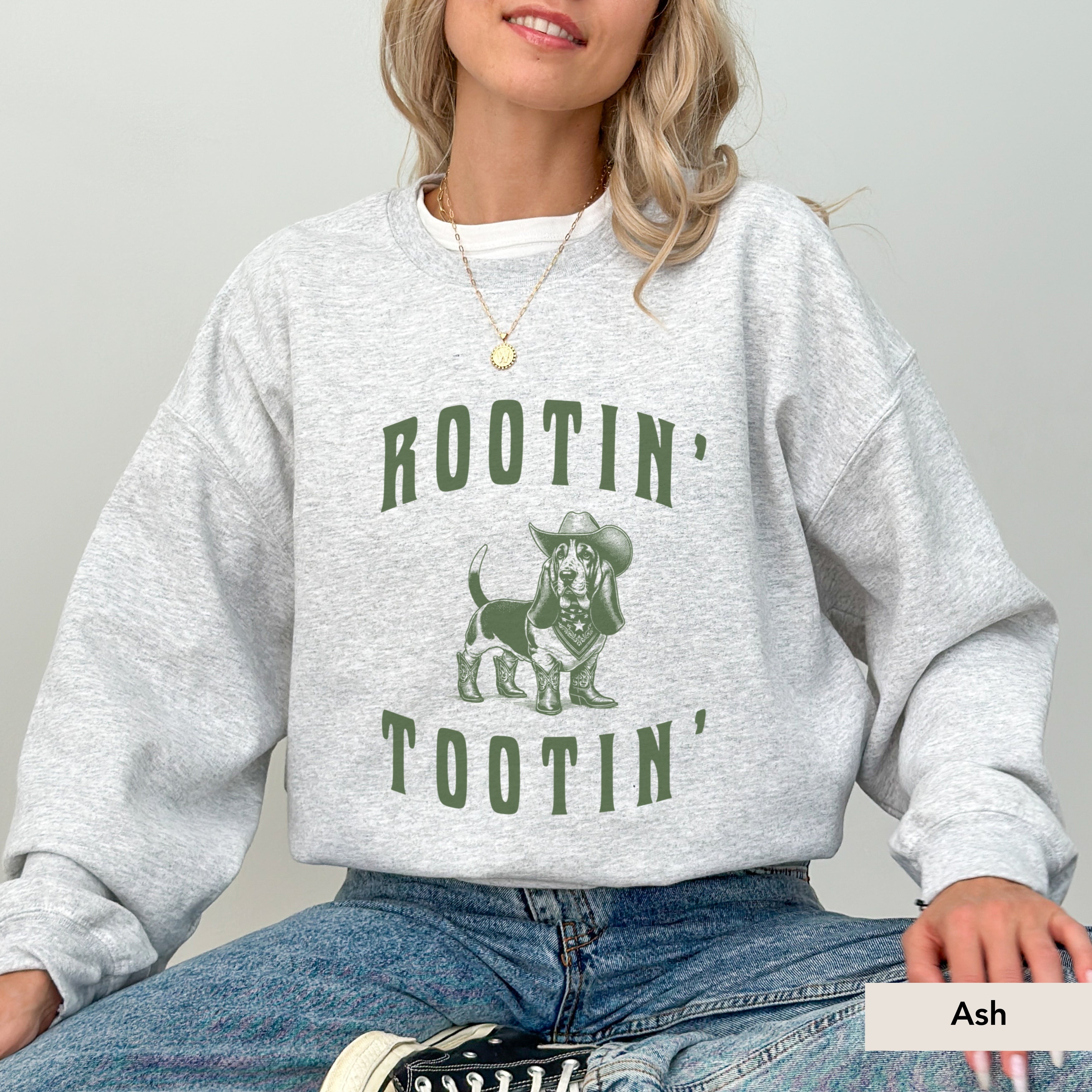Rootin Tootin Basset Hound Sweatshirt