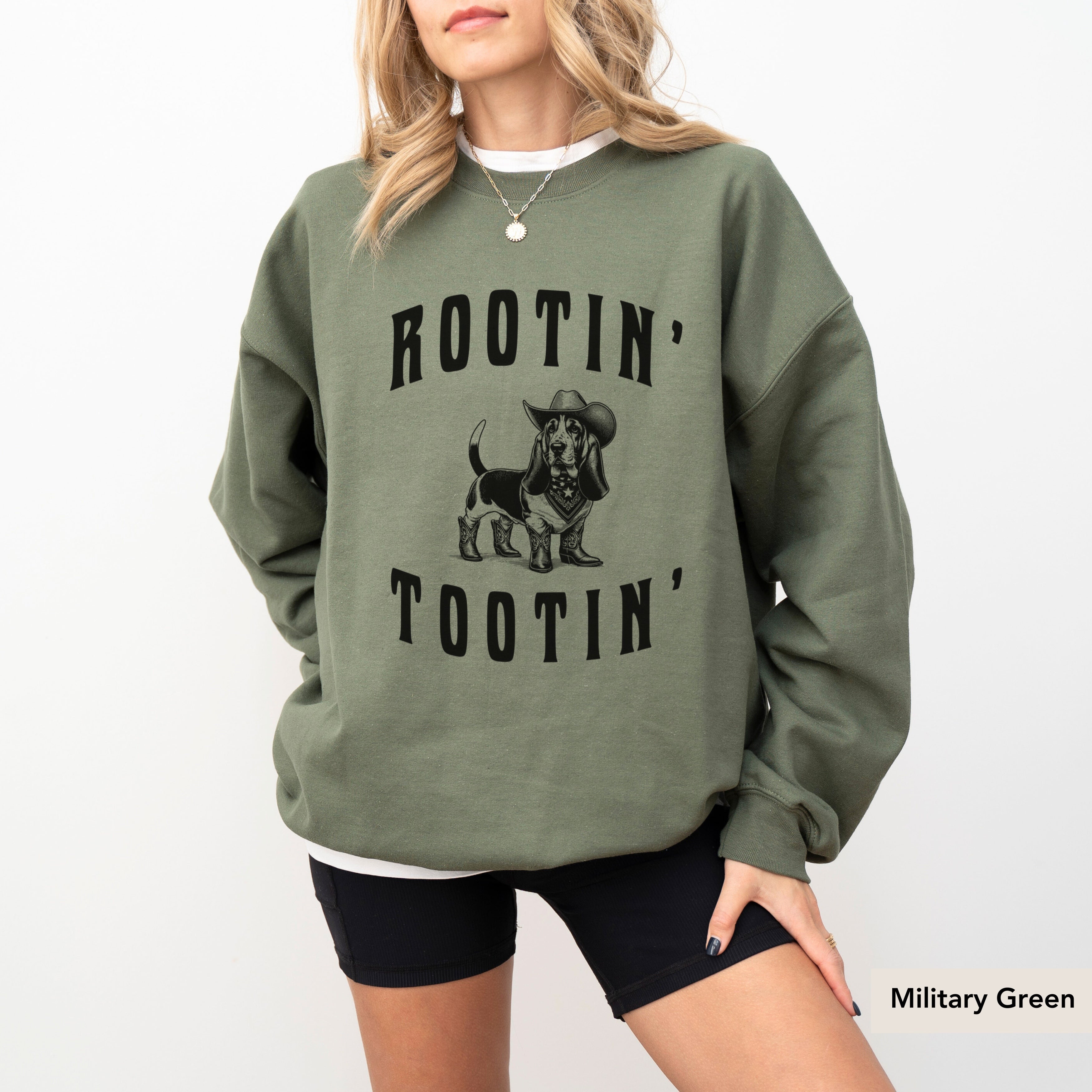Rootin Tootin Basset Hound Sweatshirt