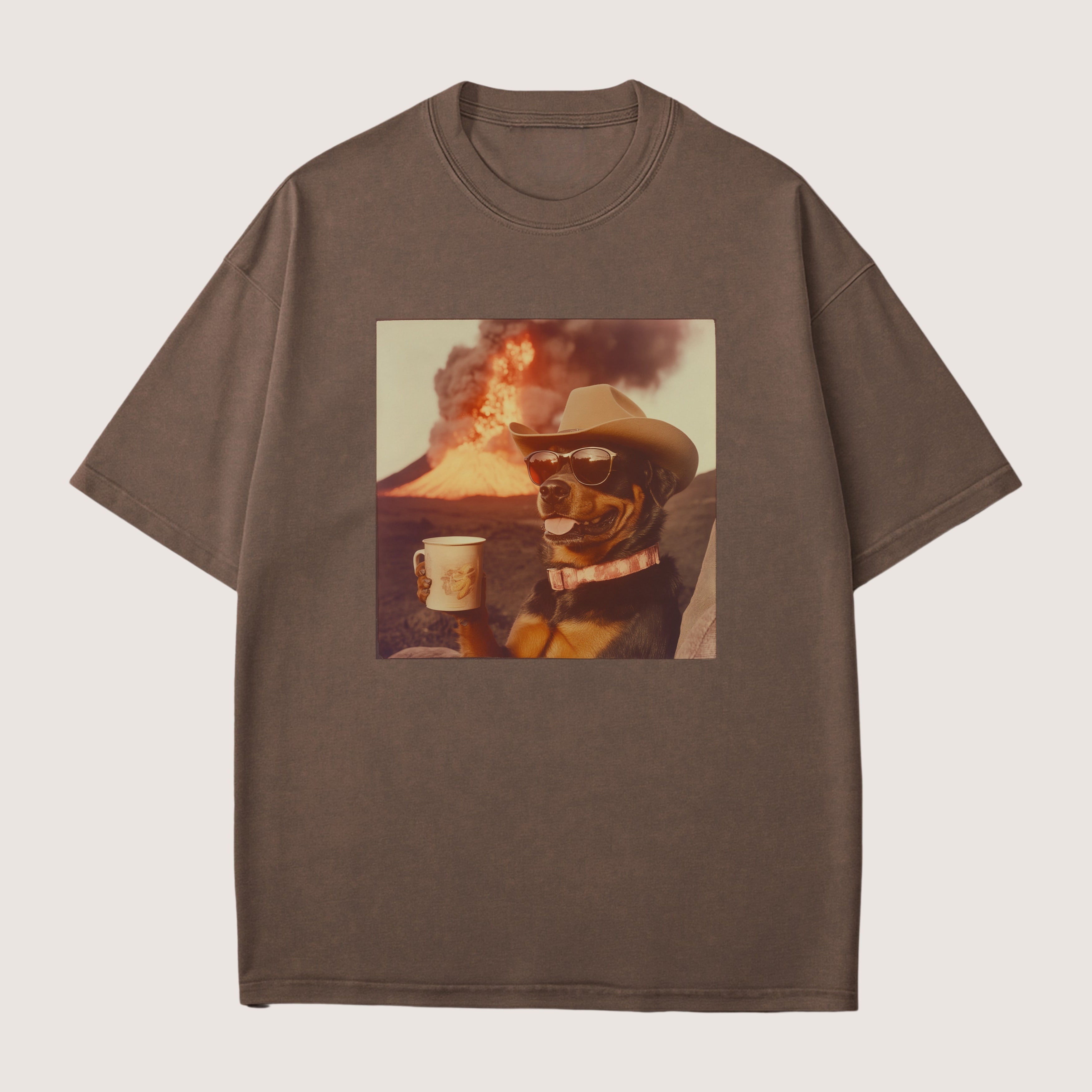 Rottweiler Dog Volcano Shirt