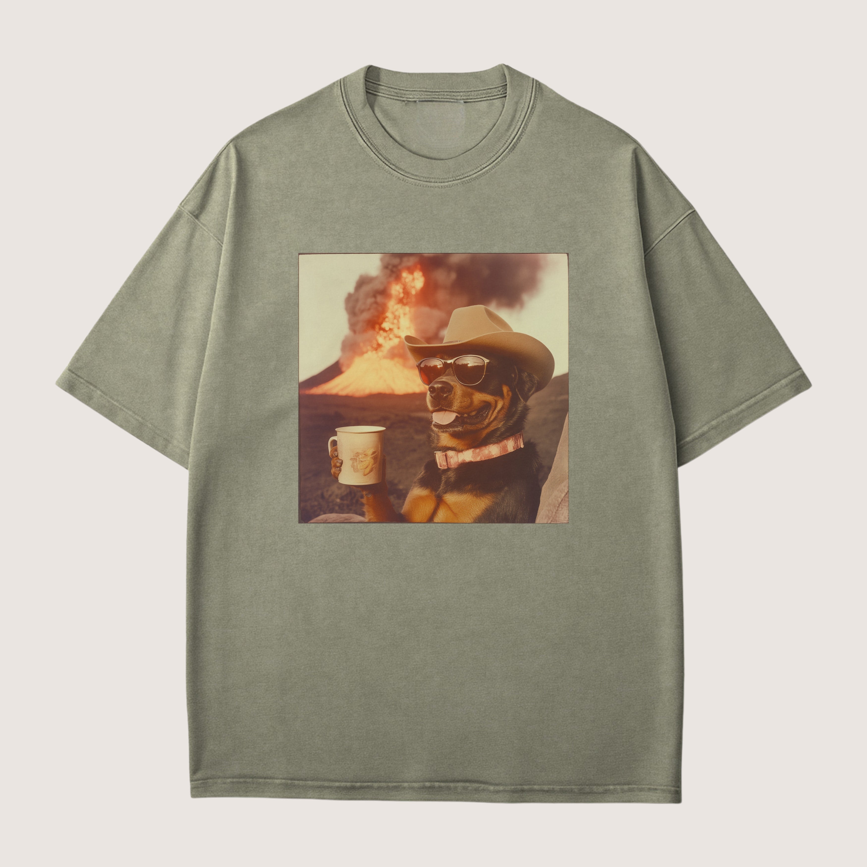 Rottweiler Dog Volcano Shirt