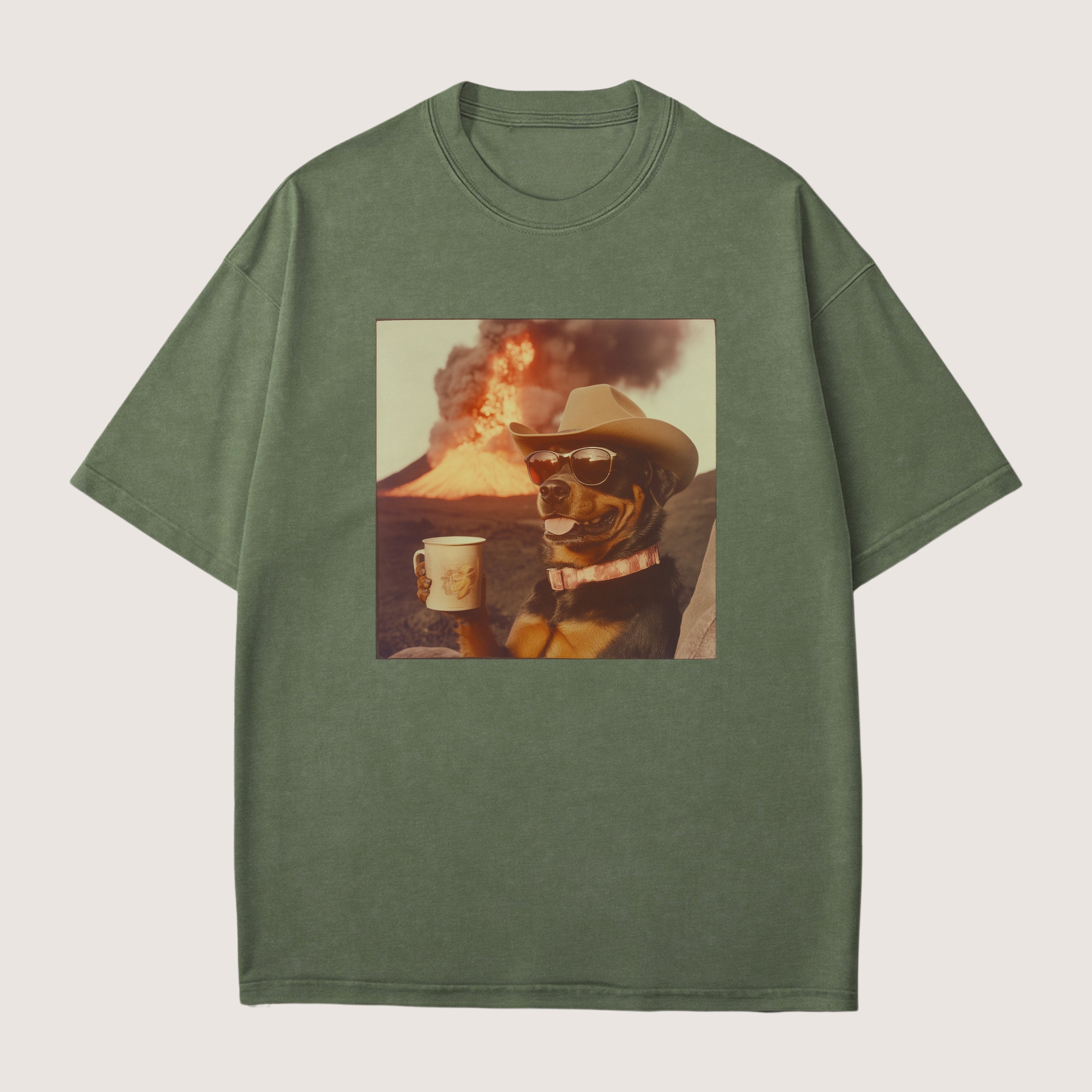 Rottweiler Dog Volcano Shirt