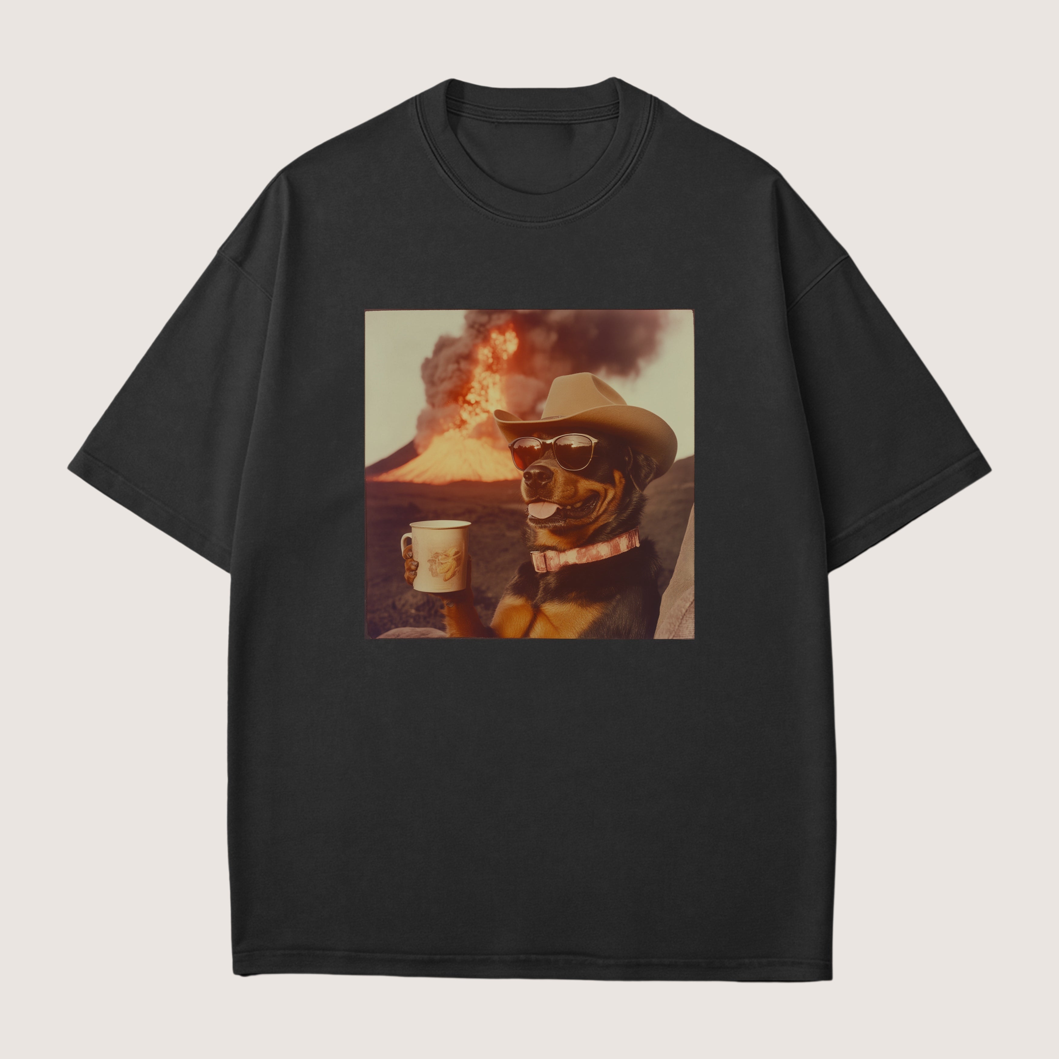 Rottweiler Dog Volcano Shirt
