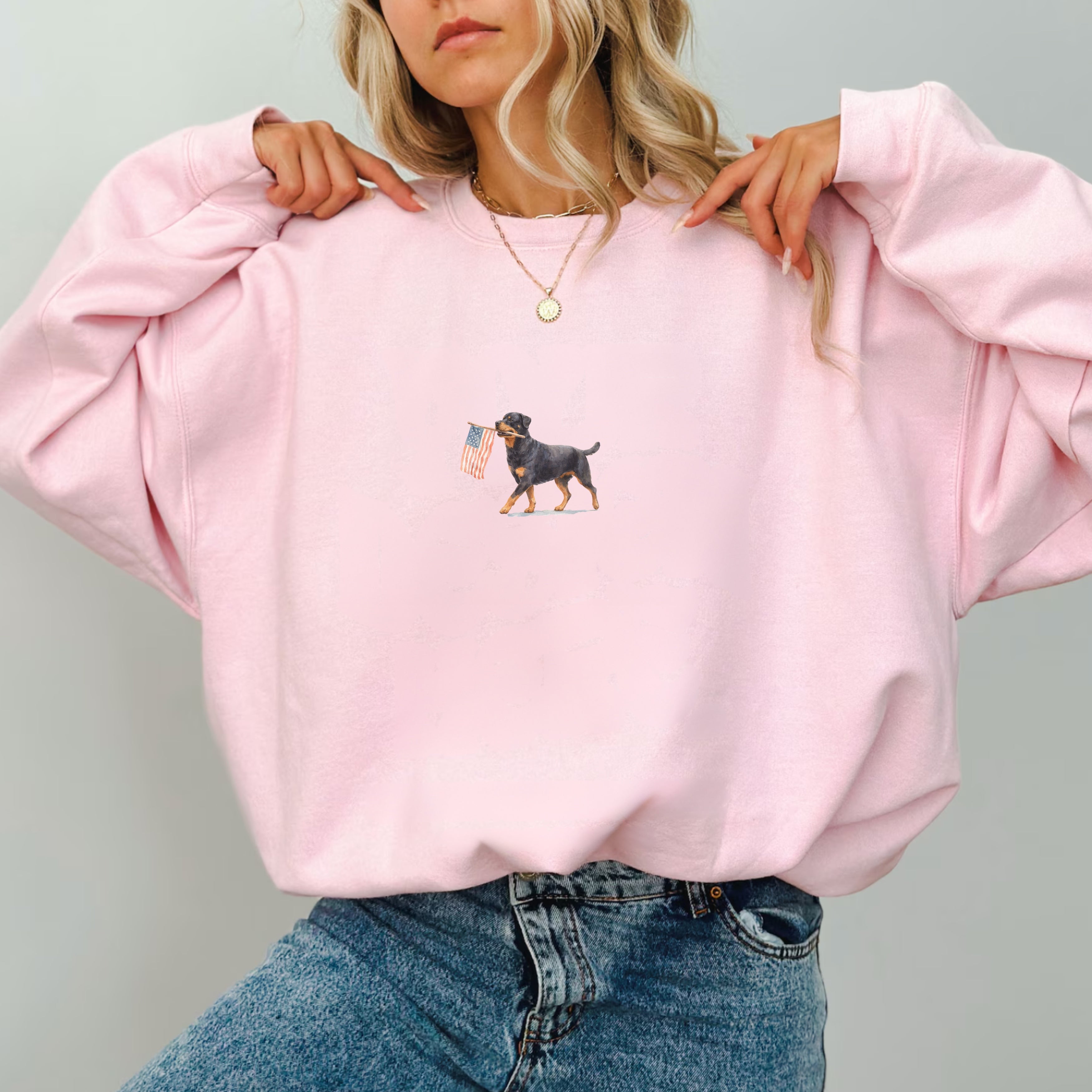 Rottweiler US Flag Sweatshirt