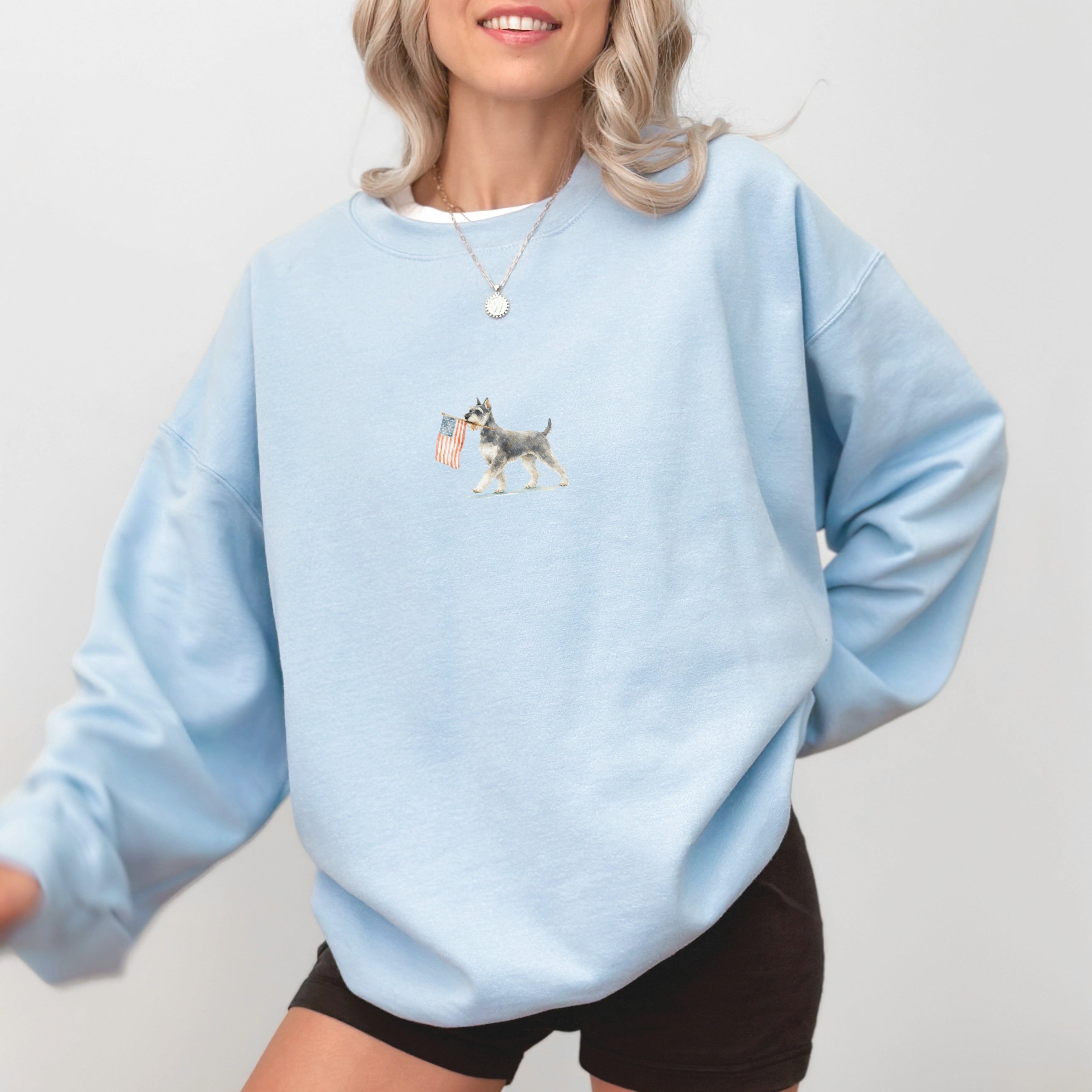 Schnauzer US Flag Sweatshirt