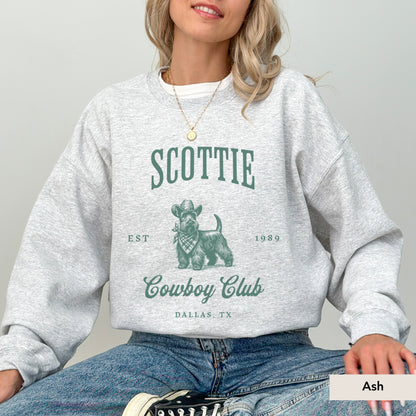 Scottish Terrier Cowboy Club Sweatshirt