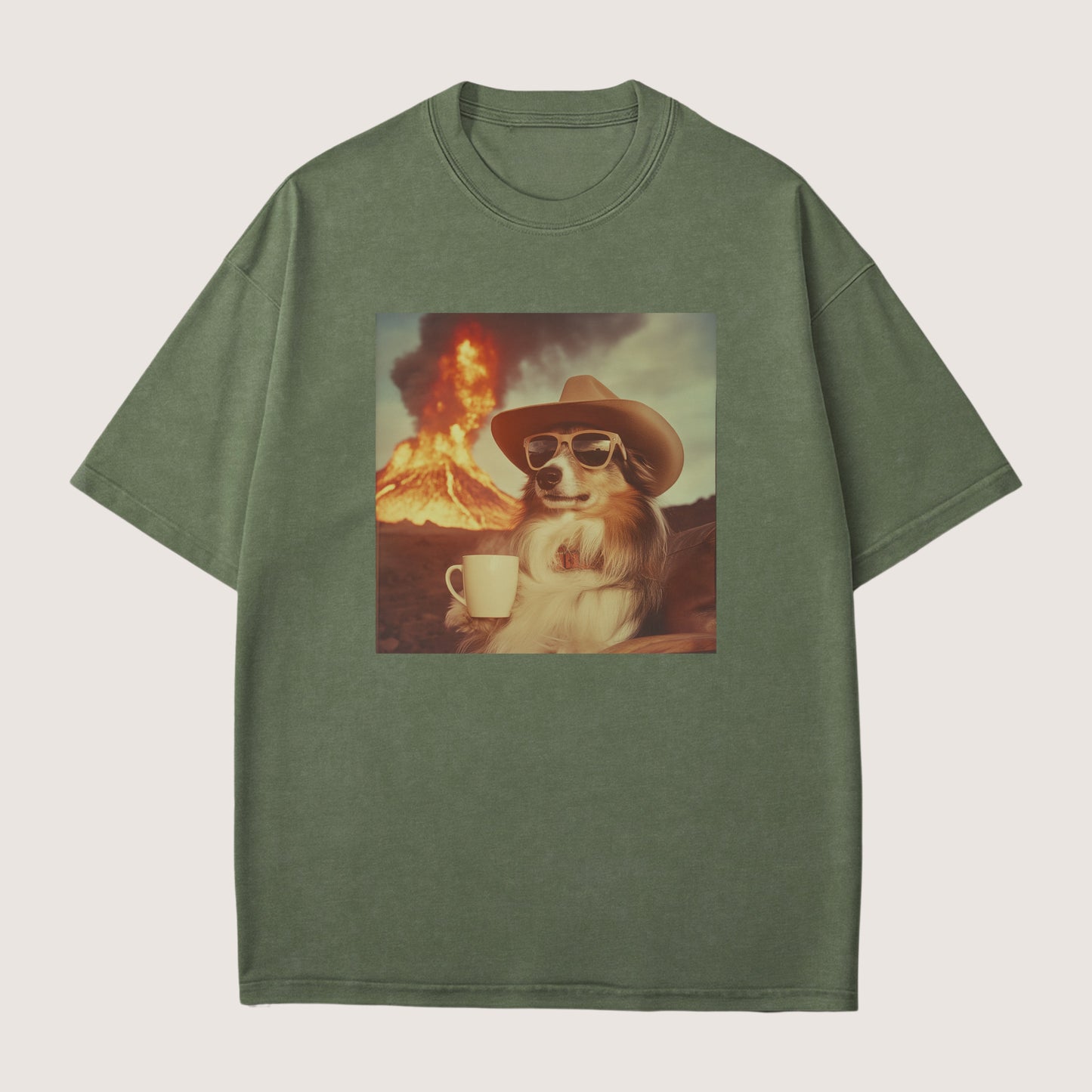 Shetland Sheepdog Dog Volcano Shirt
