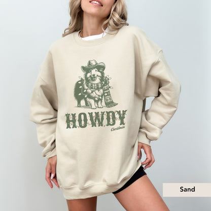 Shetland Sheepdog Howdy Christmas Sweatshirt
