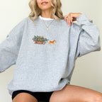 Shiba inu red vintage Christmas Tree sweatshirt