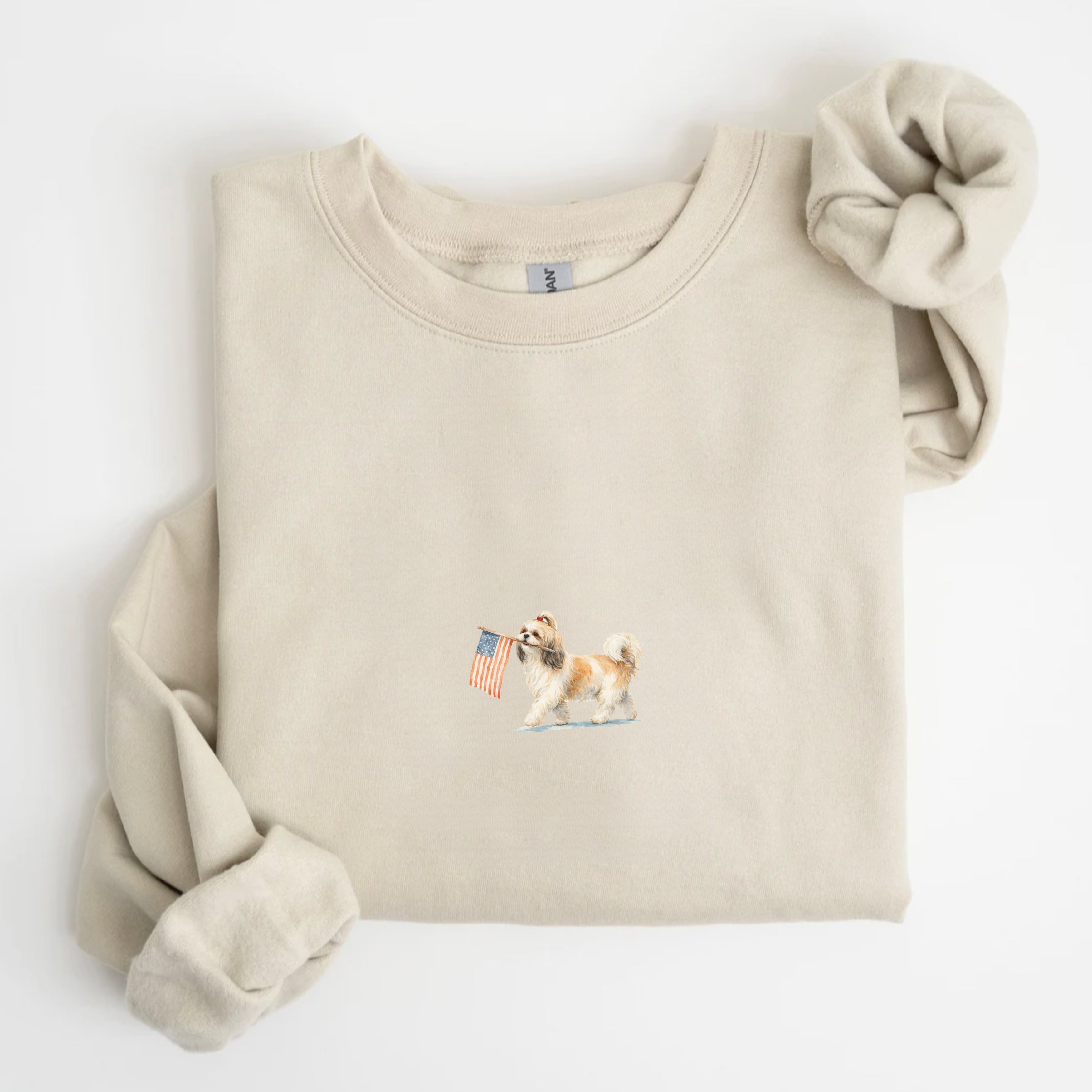 Shih Tzu US Flag Sweatshirt